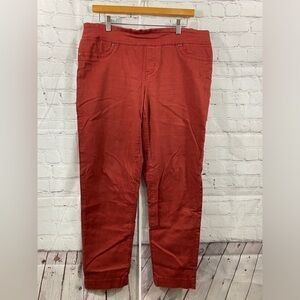 Dash Womens Size 10 Pull On Rust Color Wide Waist High Rise Back Pockets Pants